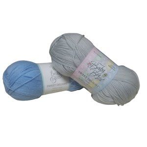 Baby Bee Sweet Delight Yarn 2-Pack Baby Blue & Flannel